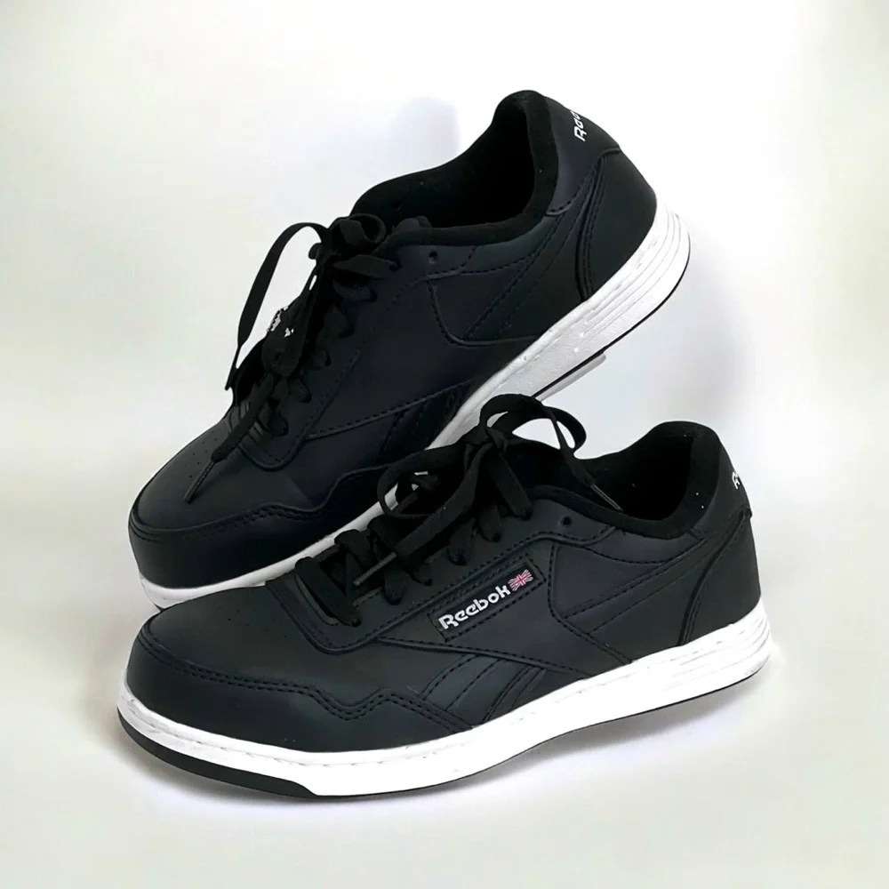 Reebok Women’s Size 8 / Men’s Size‎ 6 Black Leather Work Shoes Comp Toe Sneakers